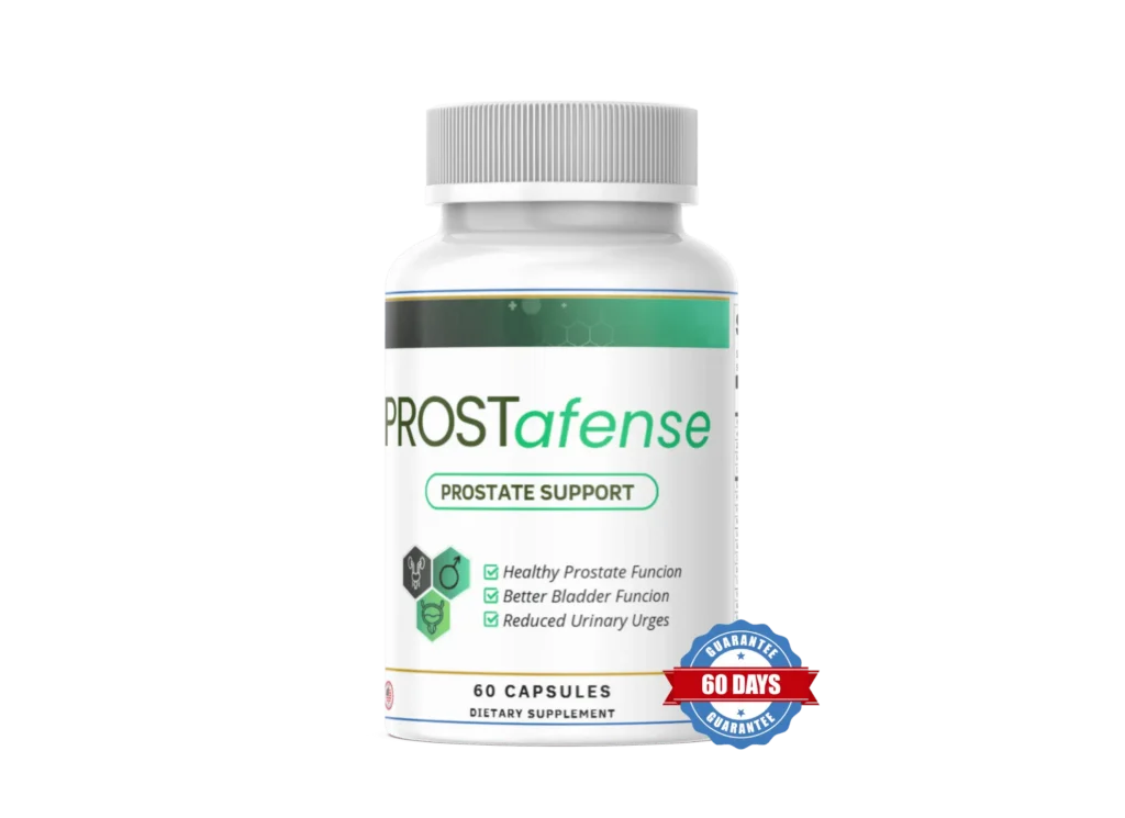 Single bottle of Prostafense supplement for a 30-day supply.