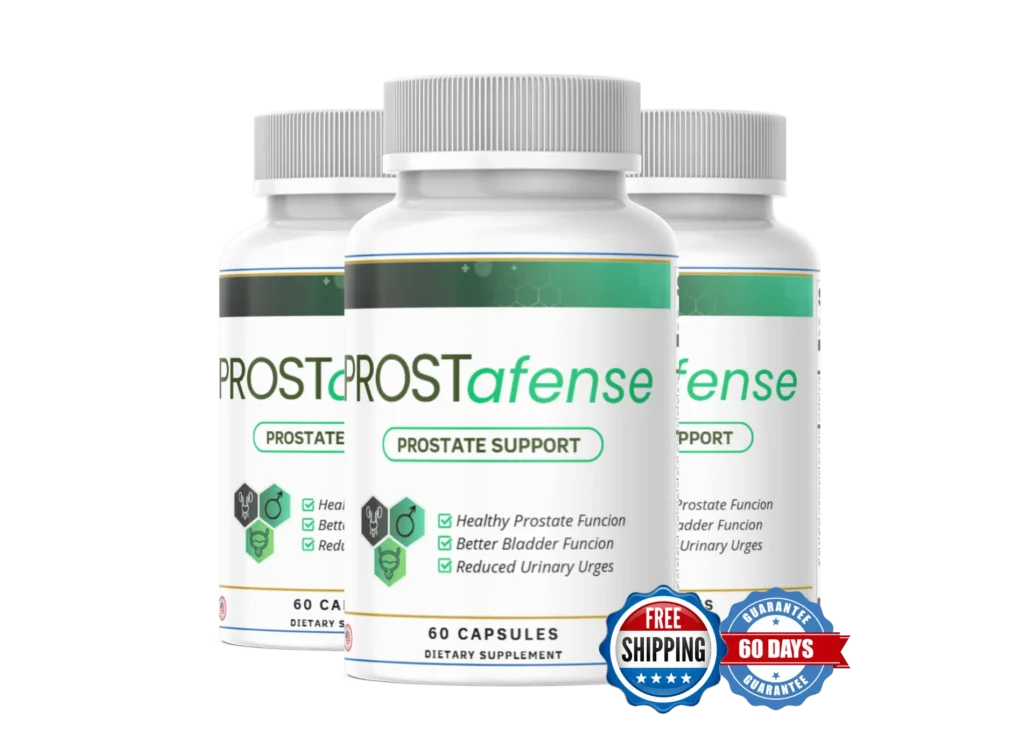 Three-bottle pack of Prostafense supplement with a special discount for a 90-day supply.