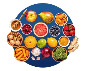 Nutritional icon illustrating the detox properties of the Finessa gut health formula.