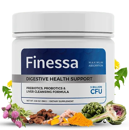 Single bottle of Finessa supplement for natural weight loss and healthy digestion.