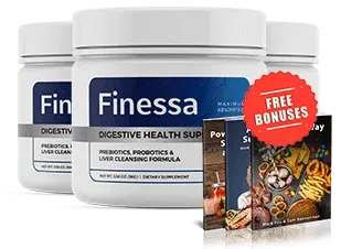 Finessa 3-bottle package, the most popular choice for consistent digestive results.